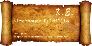 Kirchmayer Eulália névjegykártya